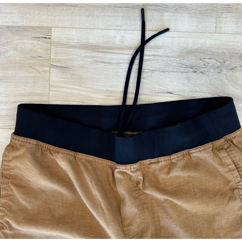 prAna Womens M Gold Pull On Pants Elastic Waist Outdoor Travel Casualcore Pocket - Picture 5 of 9